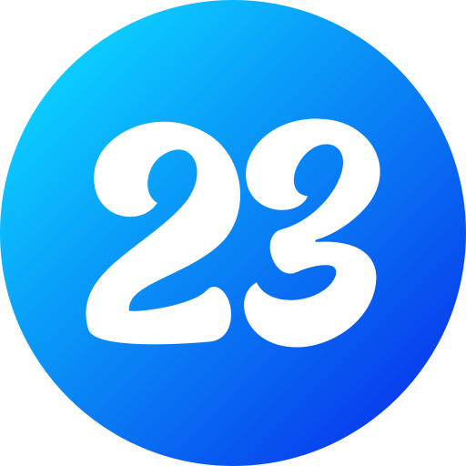 número 23 icono gratis