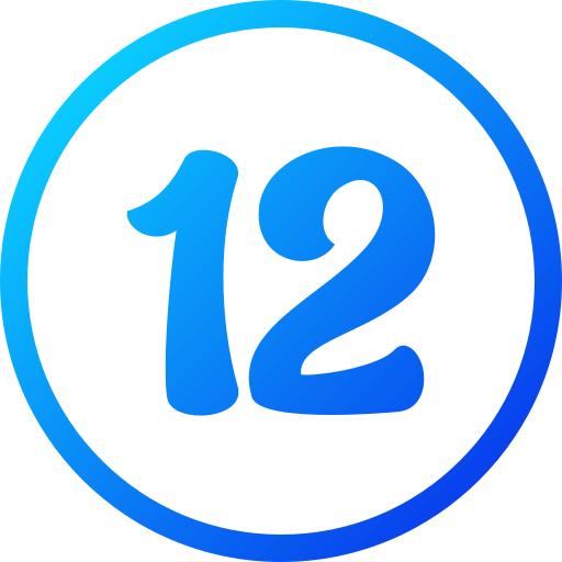 número 12 icono gratis