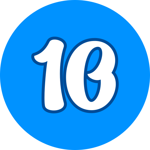 numero 10 icono gratis