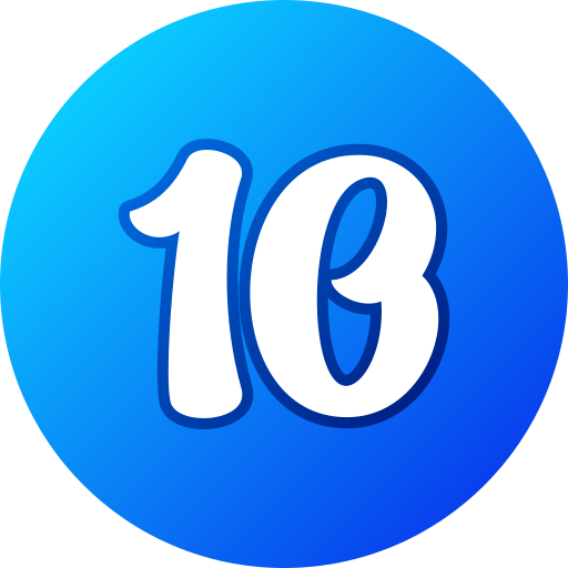 numero 10 icono gratis