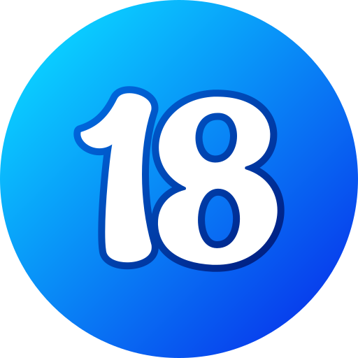 Number 18 free icon