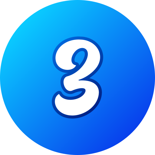 numero 3 icono gratis