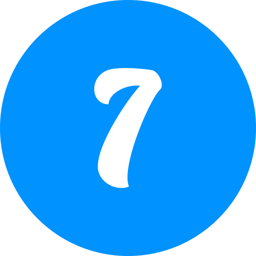 numero 7 icono gratis