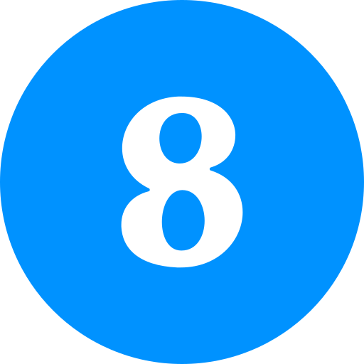 numero 8 icono gratis