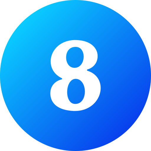 numero 8 icono gratis