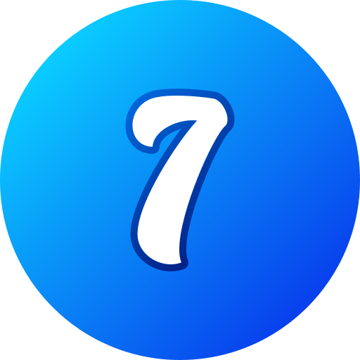 numero 7 icono gratis