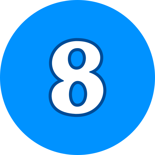 numero 8 icono gratis