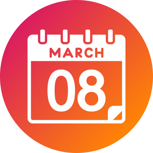 8 de marzo icono gratis