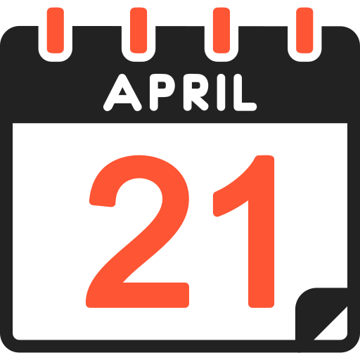 April - Free time and date icons