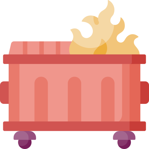 Dumpster fire free icon Dumpster fire free icon