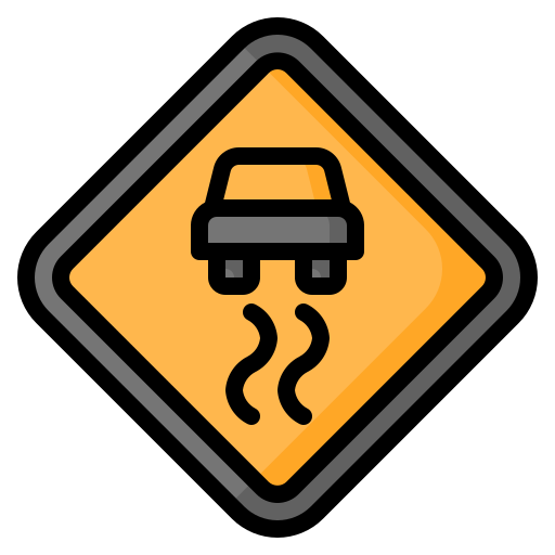 camino resbaladizo icono gratis