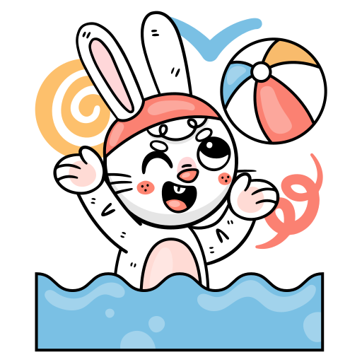 Pool party Stickers - Free animals Stickers