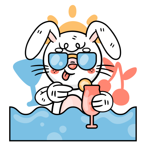 Pool party Stickers - Free animals Stickers