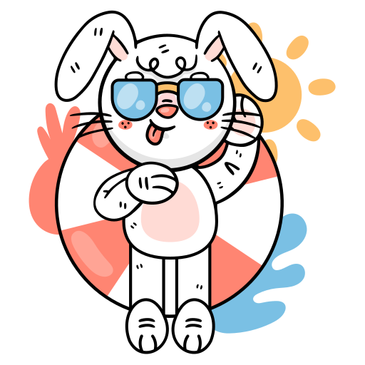 Pool party Stickers - Free animals Stickers