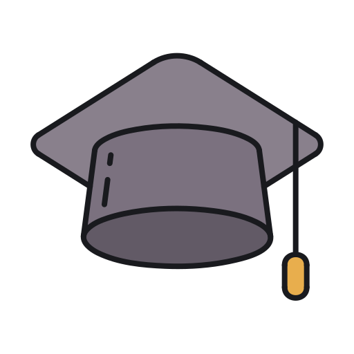 sombrero de graduacion icono gratis