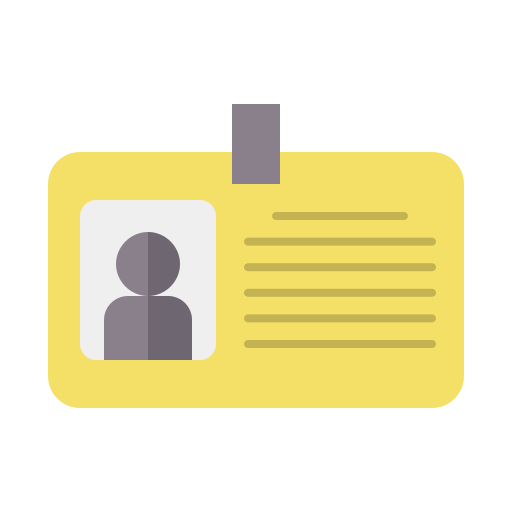 tarjeta de identificación icono gratis