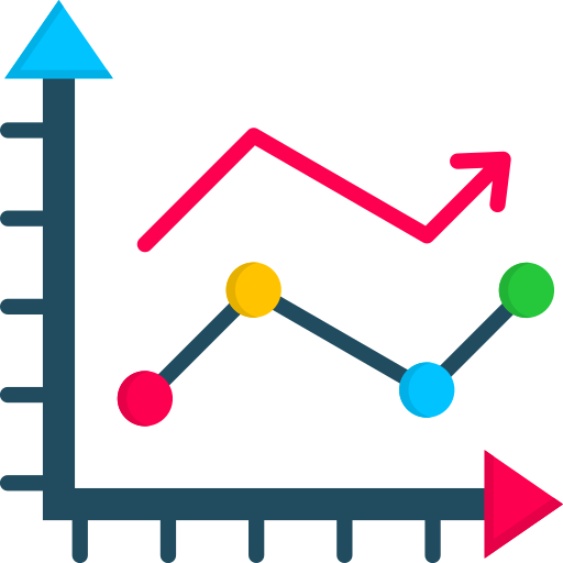 gráfico de líneas icono gratis