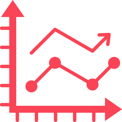 gráfico de líneas icono gratis