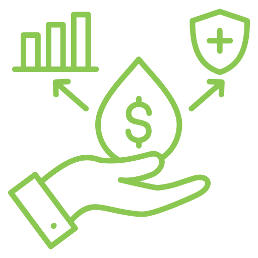 flujo de fondos icono gratis