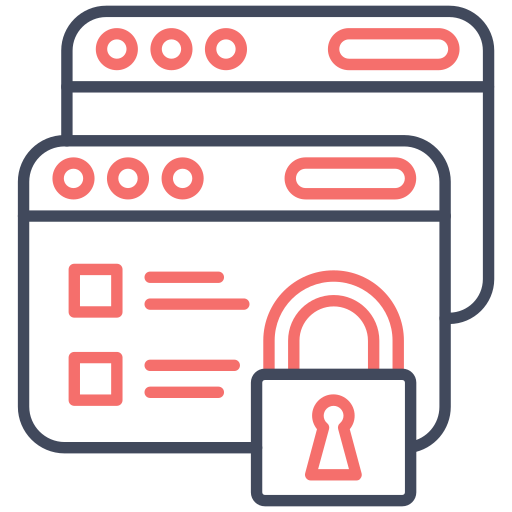 seguridad de datos icono gratis