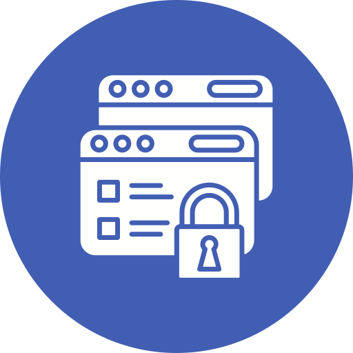 seguridad de datos icono gratis