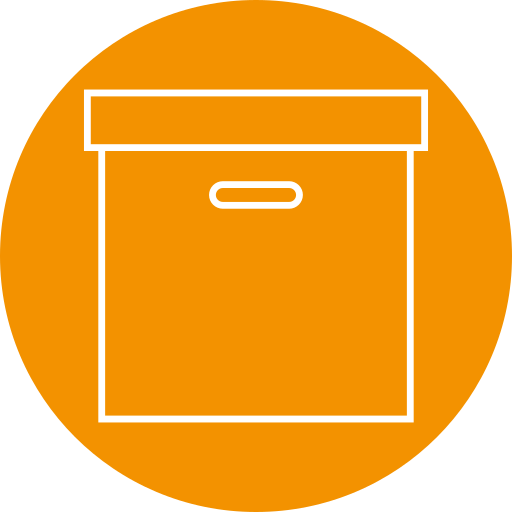 caja de almacenaje icono gratis