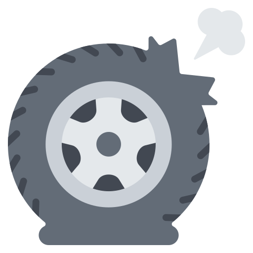 Punctured tire - Free transportation icons