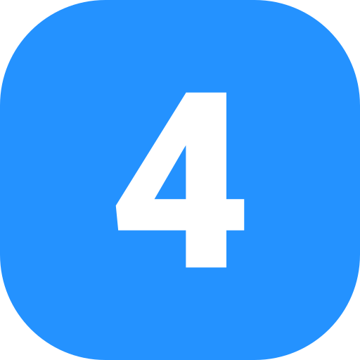 numéro 4 Icône gratuit numéro 4 Icône gratuit