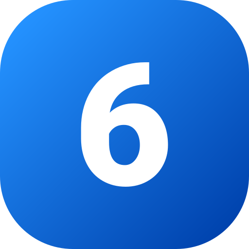 número 6 icono gratis