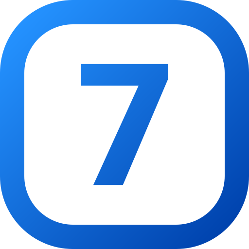 numero 7 icono gratis