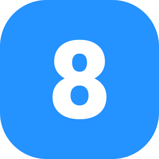 numero 8 icono gratis