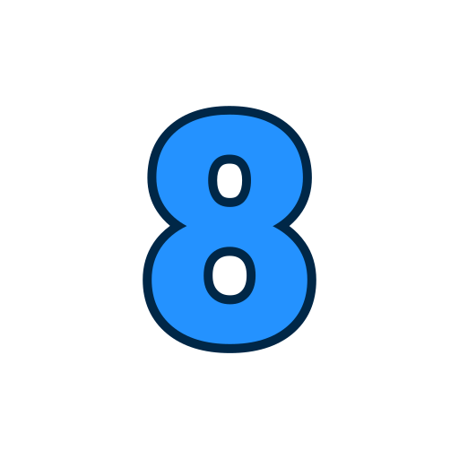 numero 8 icono gratis