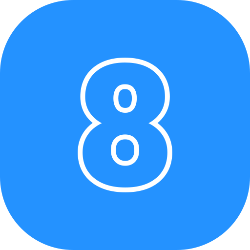 numero 8 icono gratis