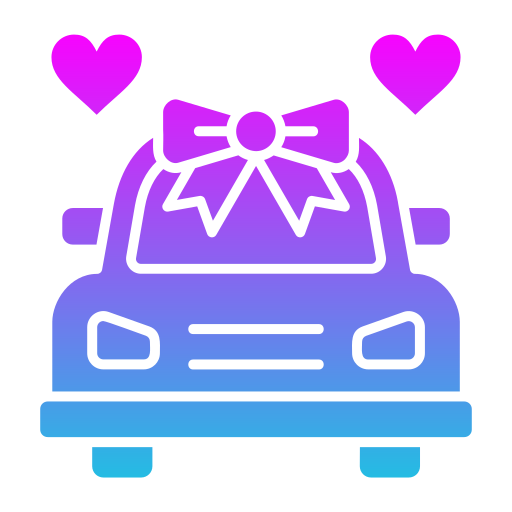 coche de bodas icono gratis