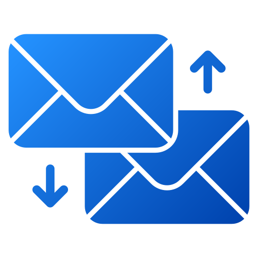 intercambiar correos icono gratis