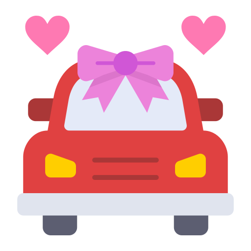 coche de bodas icono gratis