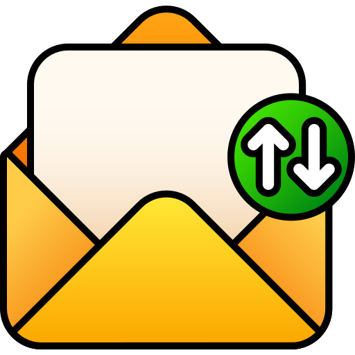 intercambiar correos icono gratis