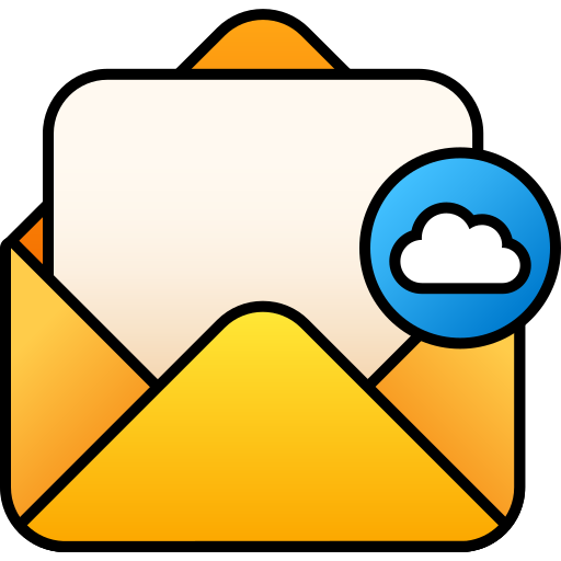 correo en la nube icono gratis