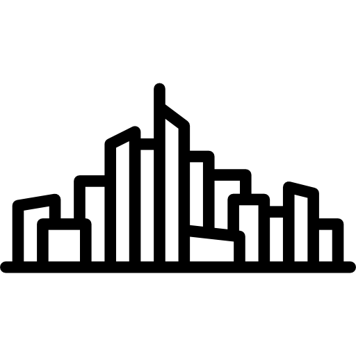 paisaje urbano icono gratis