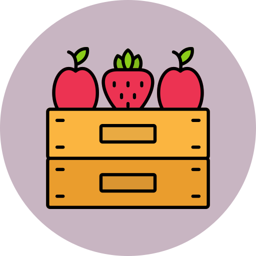 caja de frutas icono gratis