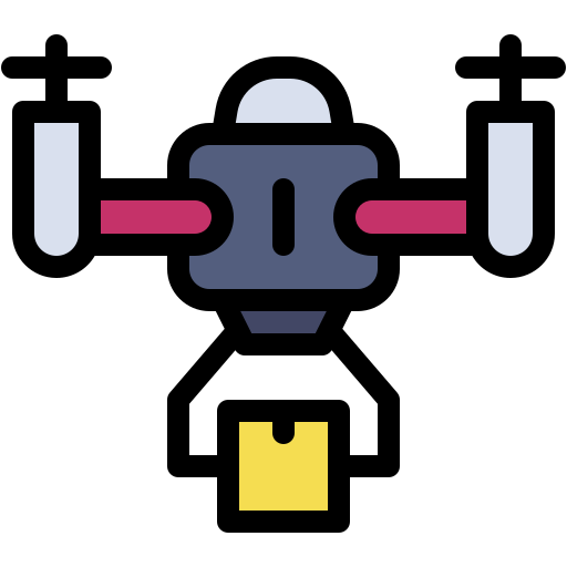 Drone delivery free icon Drone delivery free icon