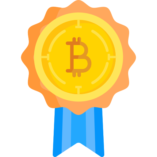 medalla de oro de bitcoin icono gratis