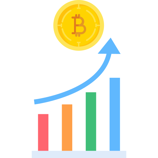 gráfico de bitcoins icono gratis