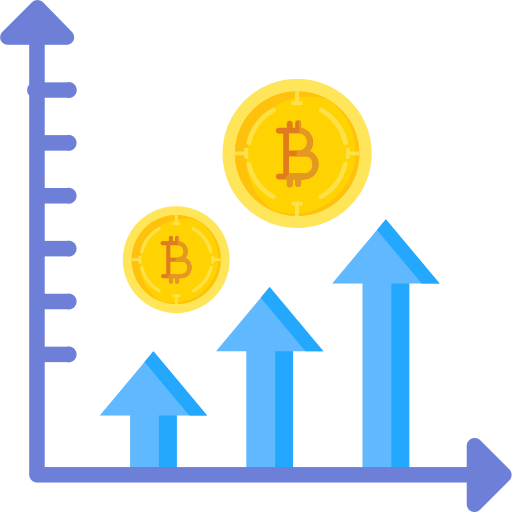 gráfico de bitcoins icono gratis