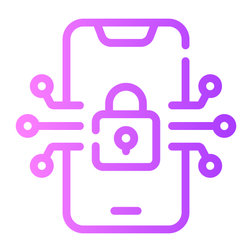 seguridad móvil icono gratis
