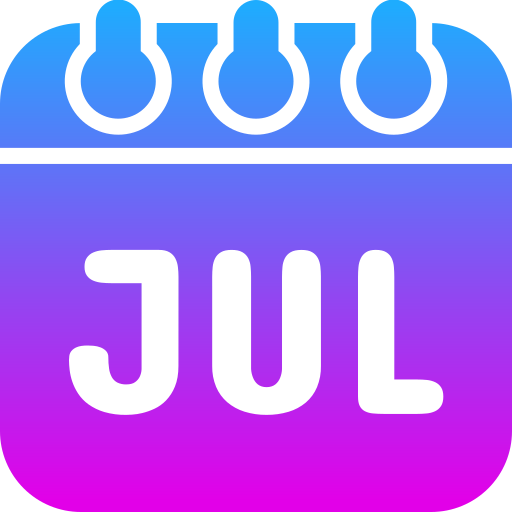 juillet Icône gratuit