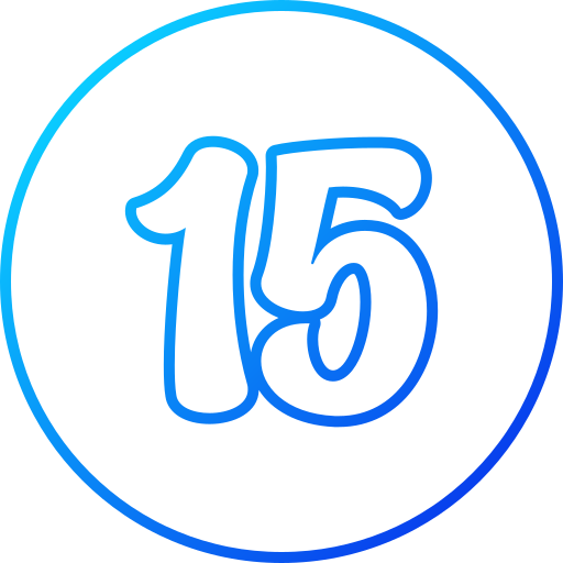 Number 15 free icon