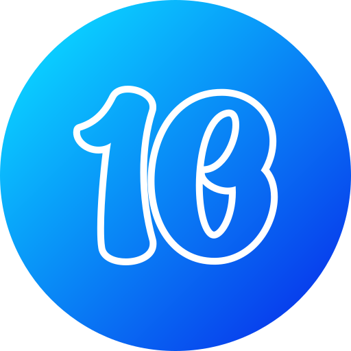 numero 10 icono gratis