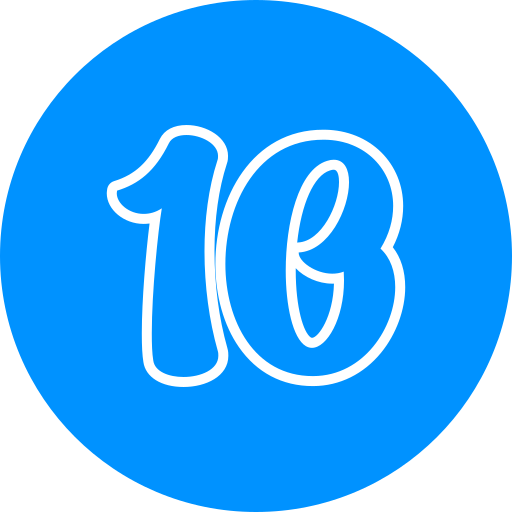 numero 10 icono gratis