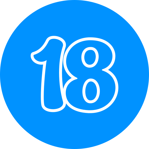 número 18 icono gratis